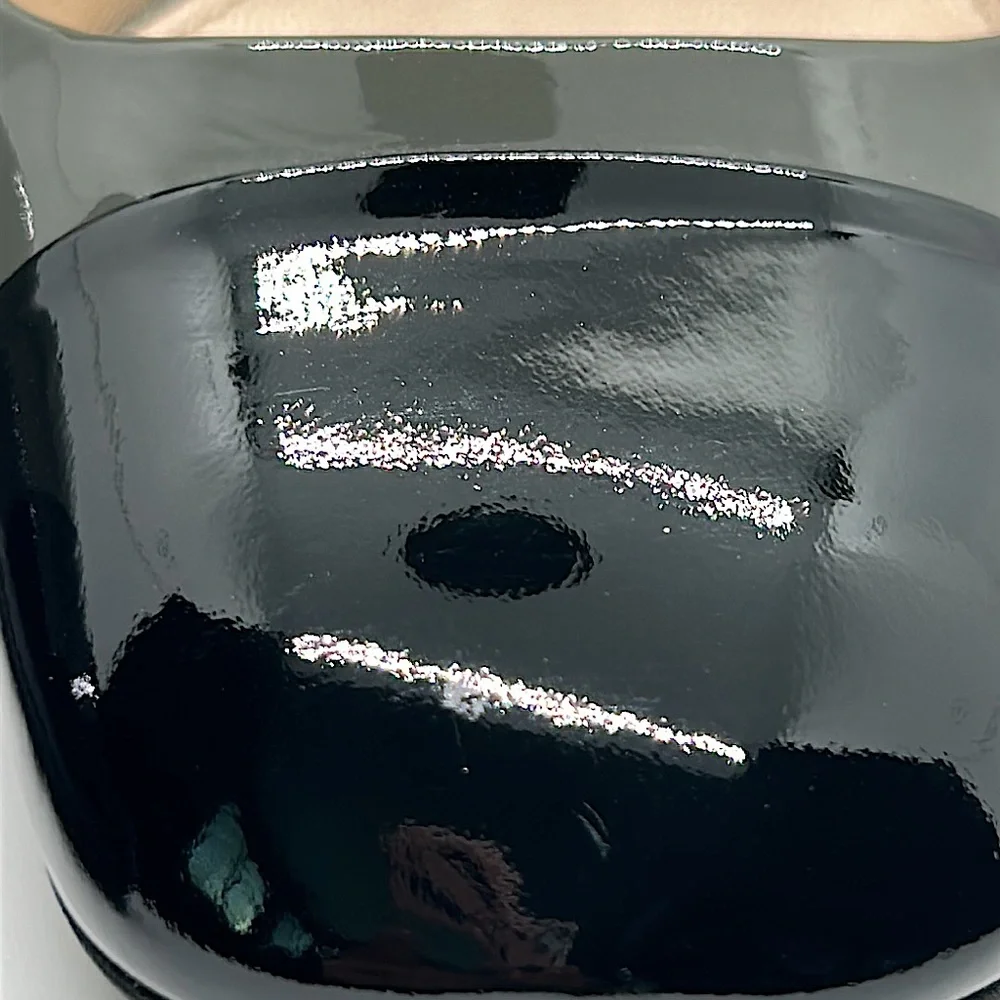 Prada Authenticated Black/Dark Gray Leather High Heels Shoes *Sz 37.5/US Sz 7.5* - Picture 11 of 11